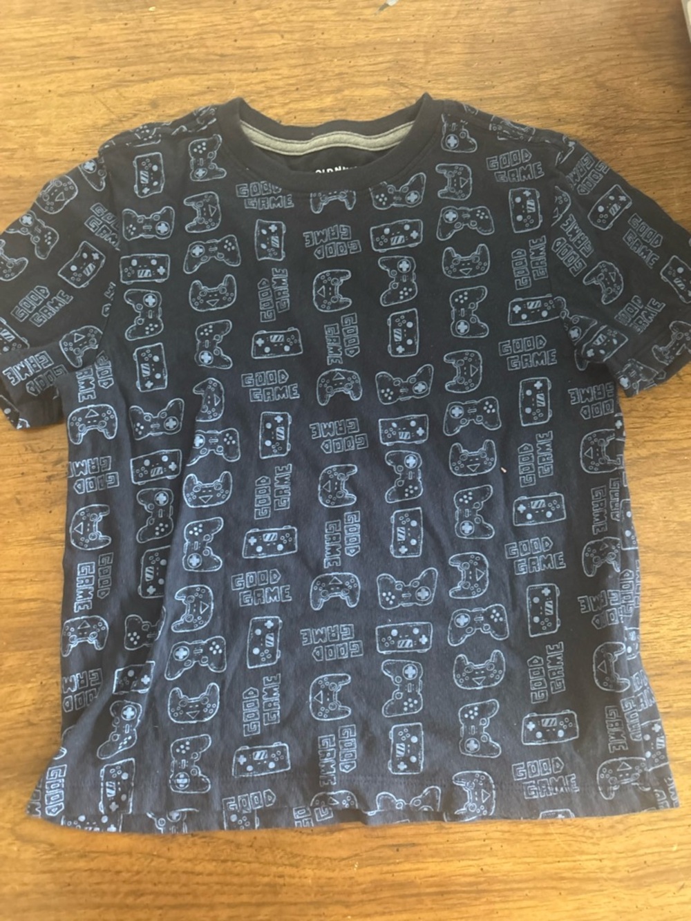 Old Navy Black Kids Gaming Controllers Tee